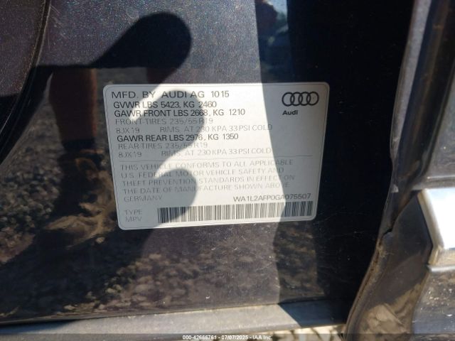 2016 AUDI Q5 WA1L2AFP0GA075507 Photo 8