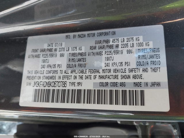 JM3KFADM8K0670786 Mazda py cylinder deactivation
