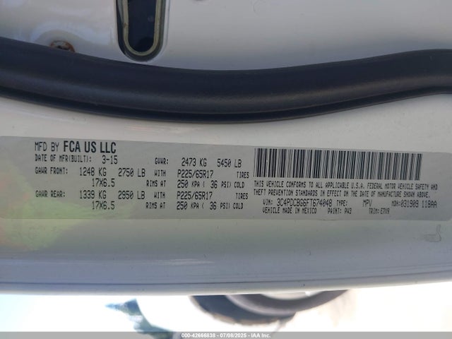 Dodge Journey 2015 3C4PDCBG6FT674048 Image 9