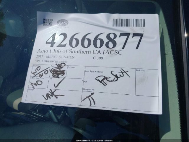 2017 MERCEDES-BENZ C 300 55SWF4JB0HU183802 Photo 10