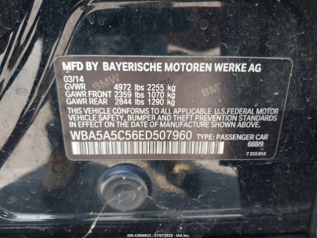 2014 BMW 528I WBA5A5C56ED507960 Photo 8