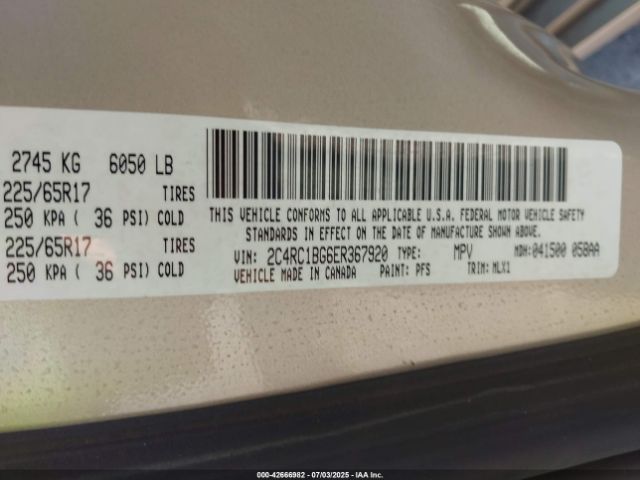 2014 CHRYSLER TOWN & COUNTRY 2C4RC1BG6ER367920 Photo 8