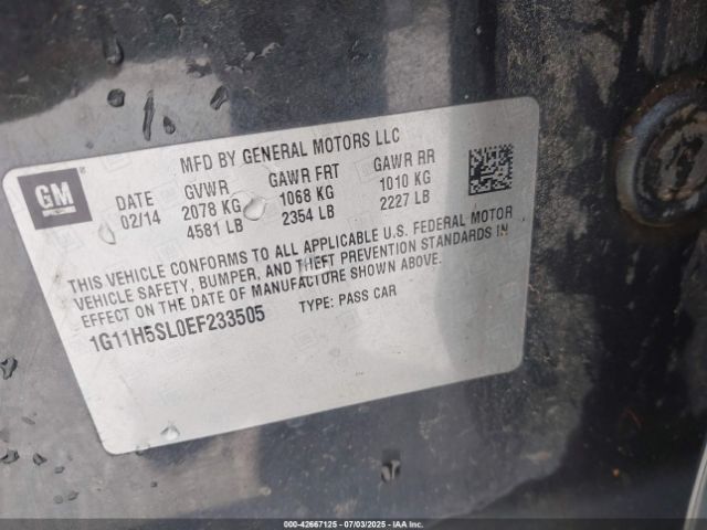 2014 CHEVROLET MALIBU 1G11H5SL0EF233505 Photo 8