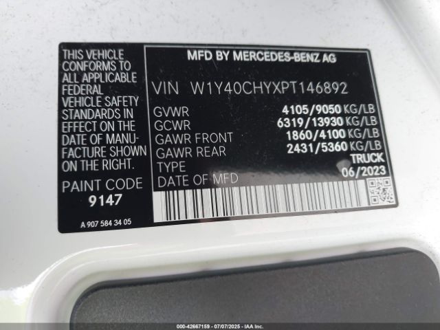 2023 MERCEDES-BENZ SPRINTER 2500 W1Y40CHYXPT146892 Photo 8
