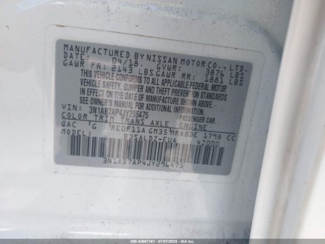2018 NISSAN SENTRA 3N1AB7AP4JY296475 Photo 8