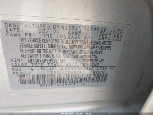 Nissan 2017 2017 3N1AB7AP5HY282742 Image 9