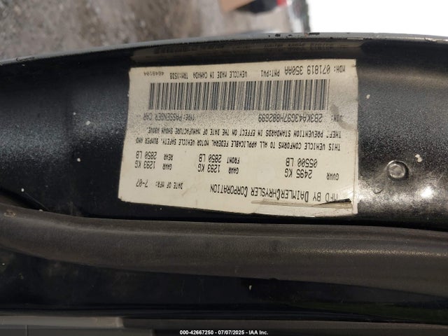 42667250 :رقم المزاد ، 2B3KA43G97H882699 vin ، 2007 Dodge Charger مزاد بيع