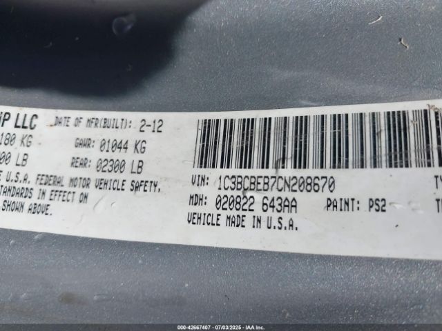2012 CHRYSLER 200 1C3BCBEB7CN208670 Photo 8
