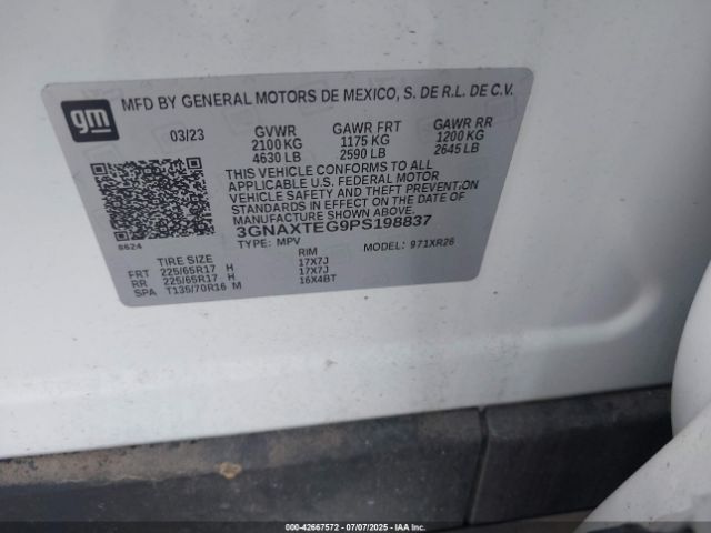 2023 CHEVROLET EQUINOX 3GNAXTEG9PS198837 Photo 8