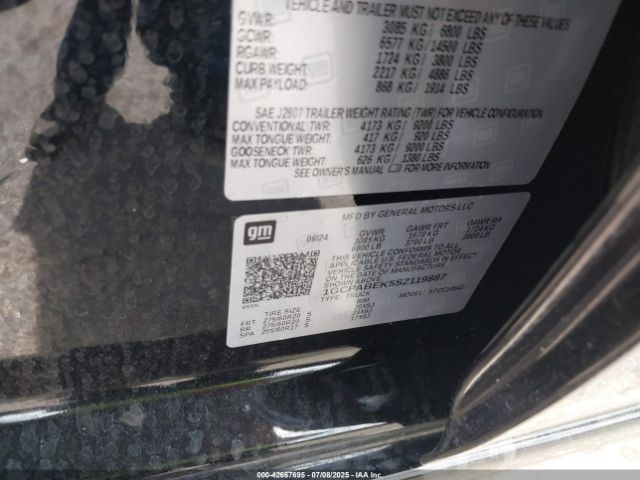 2025 CHEVROLET SILVERADO 1500 1GCPABEK5SZ119887 Photo 8