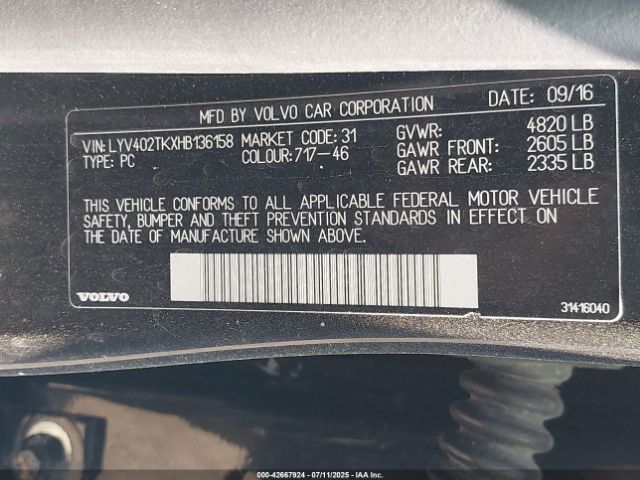 2017 VOLVO S60 INSCRIPTION LYV402TKXHB136158 Photo 8
