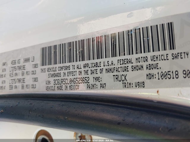 3C6UR5CL0HG529652 RAM 2500
