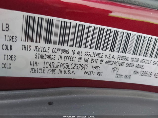 Jeep Grand Cherokee 2020 1C4RJFAG9LC237947 Image 9