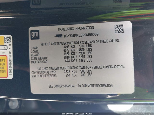 2023 CADILLAC ESCALADE ESV 1GYS4PKL8PR499059 Photo 8