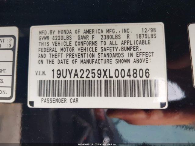 1999 ACURA CL 19UYA2259XL004806 Photo 8