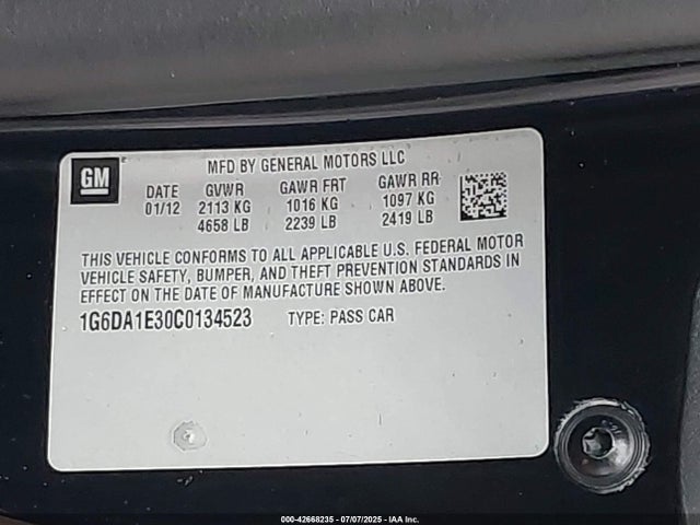 2012 CADILLAC CTS 1G6DA1E30C0134523 Photo 8