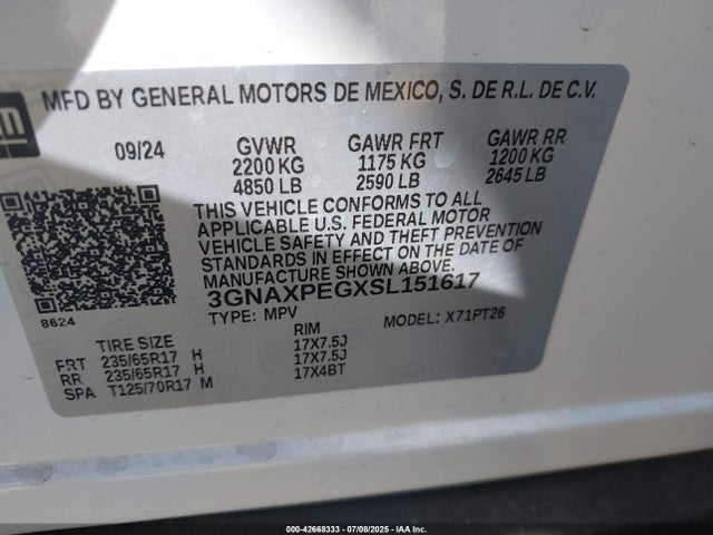 3GNAXPEGXSL151617 Chevrolet lsd