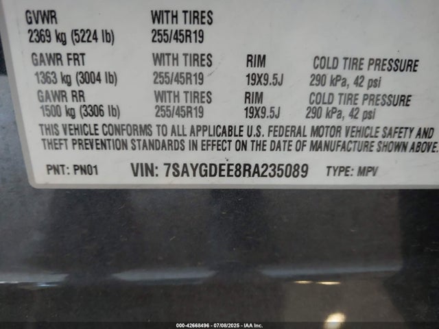 Tesla 2024 2024 7SAYGDEE8RA235089 Image 9