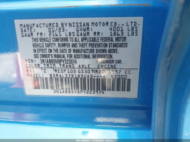 2023 NISSAN SENTRA 3N1AB8DV8PY223974 Photo 8