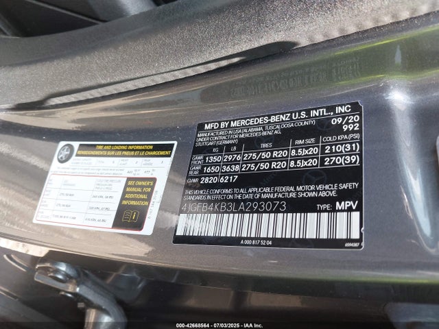 2020 MERCEDES-BENZ GLE 350 4JGFB4KB3LA293073 Photo 8