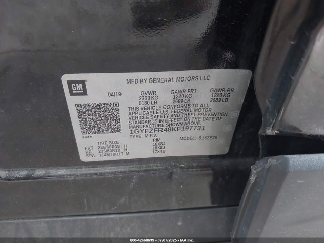 2019 CADILLAC XT4 1GYFZFR48KF197731 Photo 8