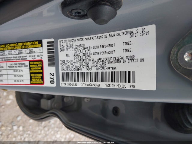 3TMCZ5AN2LM302840 Toyota 2gr-fks