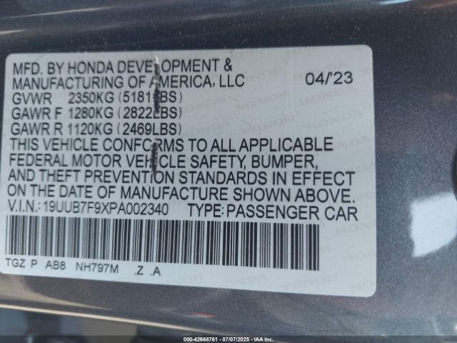 2023 ACURA TLX 19UUB7F9XPA002340 Photo 8