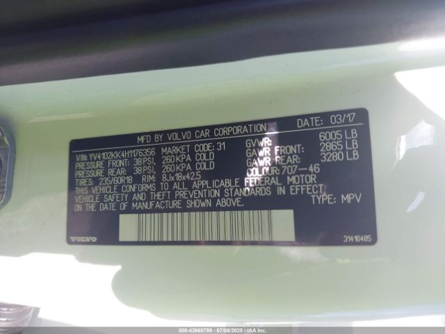 2017 VOLVO XC90 YV4102KK4H1176356 Photo 8