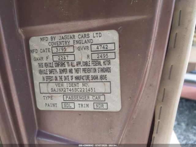 1995 JAGUAR XJS SAJNX2746SC221451 Photo 8