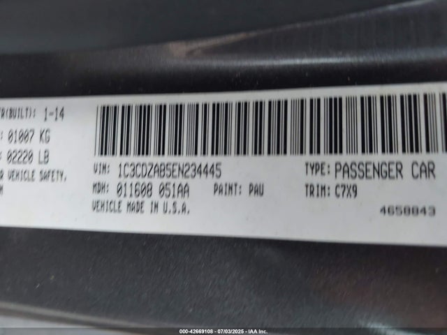 Dodge Avenger 2014 1C3CDZAB5EN234445 Image 9