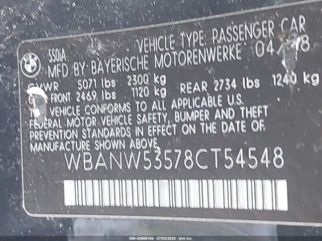 2008 BMW 550I WBANW53578CT54548 Photo 8