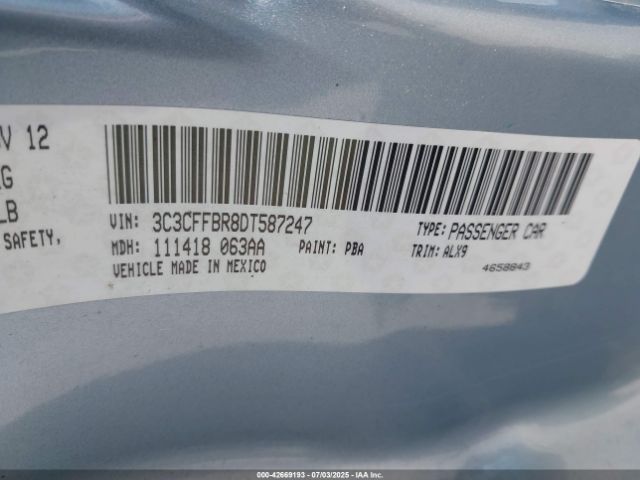 2013 FIAT 500 3C3CFFBR8DT587247 Photo 8