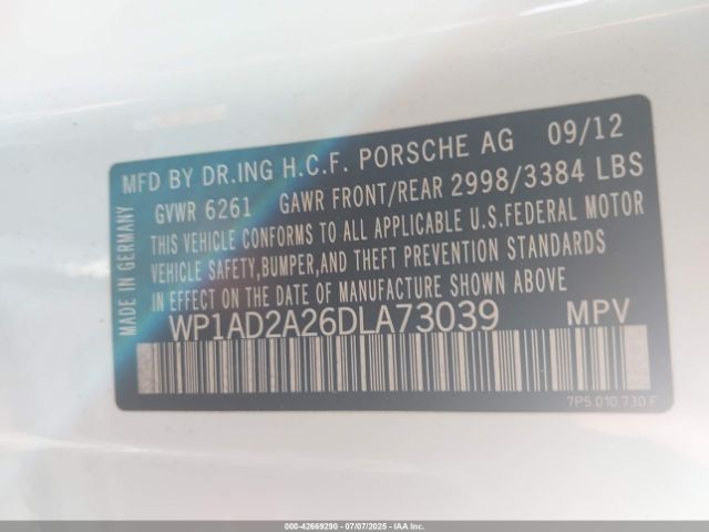 2013 PORSCHE CAYENNE WP1AD2A26DLA73039 Photo 8