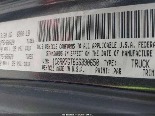 2016 RAM 1500 1C6RR7GT8GS390650 Photo 8