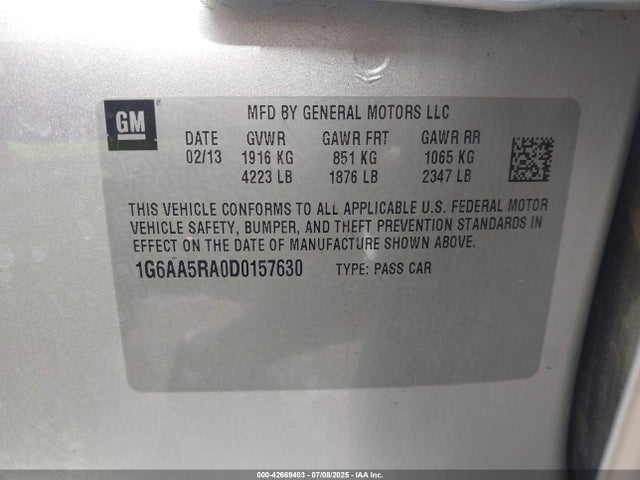 2013 CADILLAC ATS 1G6AA5RA0D0157630 Photo 8