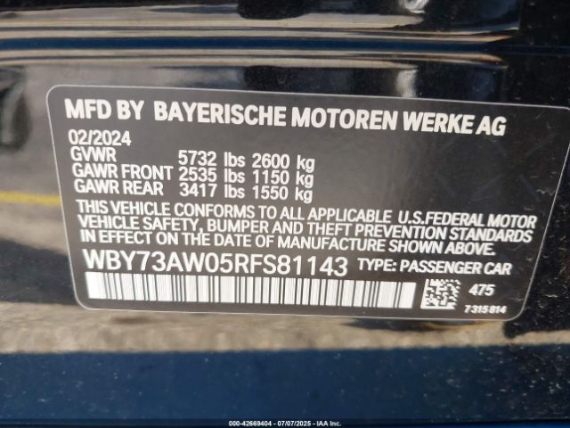 2024 BMW I4 WBY73AW05RFS81143 Photo 8