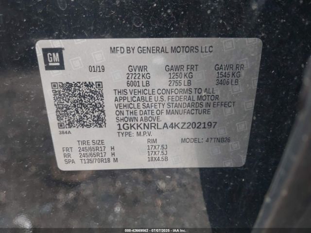 2019 GMC ACADIA 1GKKNRLA4KZ202197 Photo 8