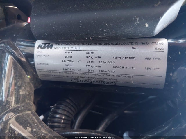 KTM 790 Duke 2023 LCETU7407PH700873 Image 10