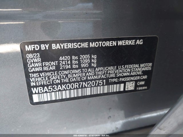 WBA53AK00R7N20751 BMW 228I