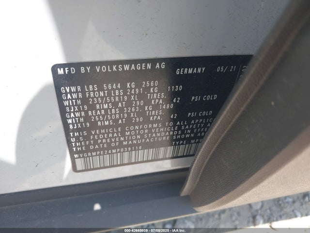 WVGRMPE24MP039116 Volkswagen ID.4