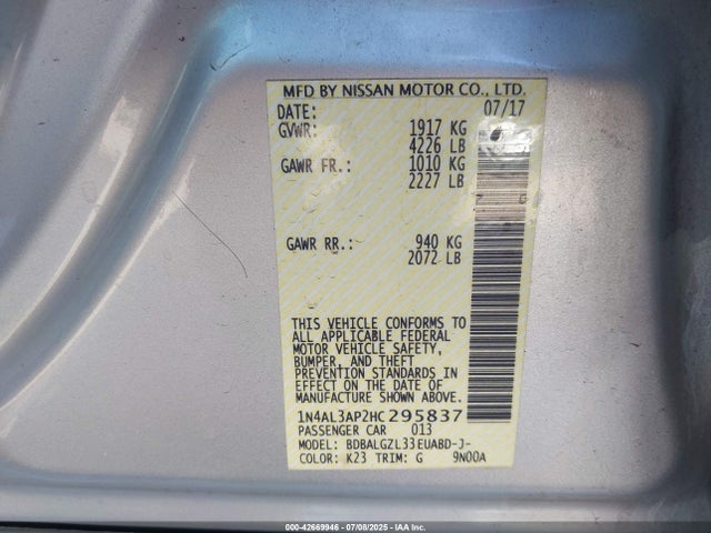 1N4AL3AP2HC295837 Nissan 2017