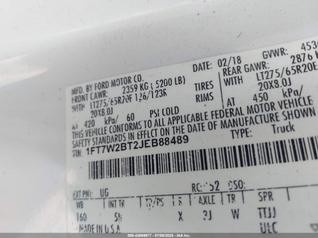 2018 FORD F-250 1FT7W2BT2JEB88489 Photo 8