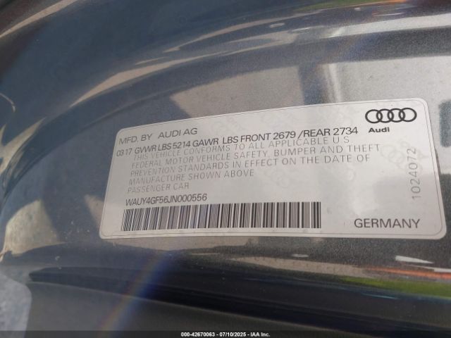 2018 AUDI S5 WAUY4GF56JN000556 Photo 8