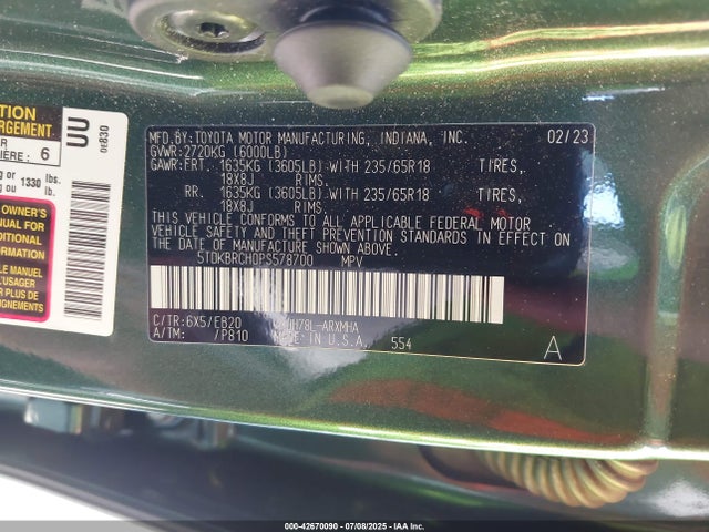 5TDKBRCH0PS578700 Toyota a25a-fxs, 5nm+4nm