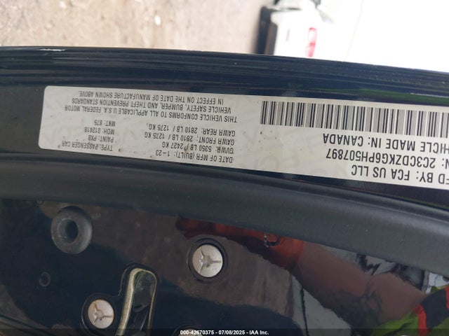 Продаж на аукціоні авто 2023 Dodge Challenger Gt Awd, vin: 2C3CDZKG6PH507897, номер лоту: 42670375