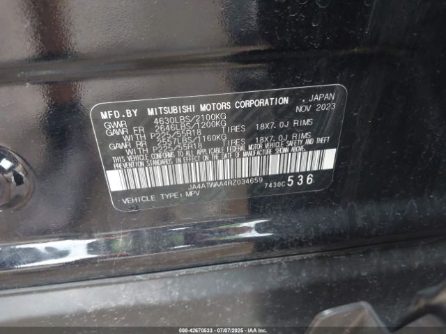 2024 MITSUBISHI ECLIPSE CROSS JA4ATWAA4RZ034659 Photo 8