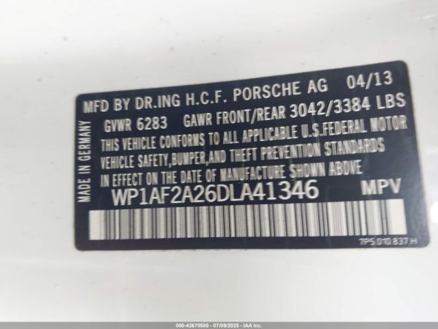 2013 PORSCHE CAYENNE WP1AF2A26DLA41346 Photo 8