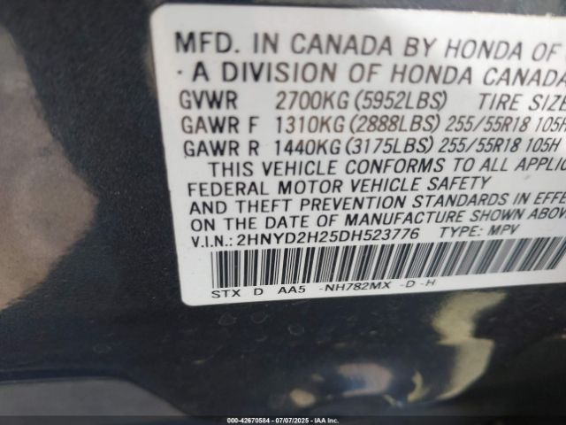 2013 ACURA MDX 2HNYD2H25DH523776 Photo 8