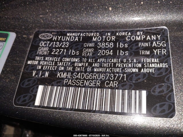 Hyundai mpi nu pe 2024 KMHLS4DG6RU673771 Image 9