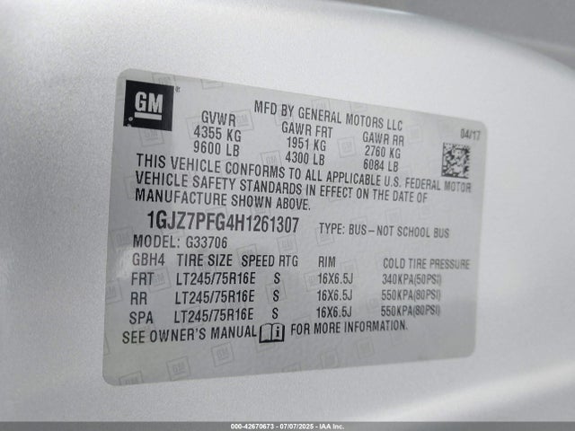 1GJZ7PFG4H1261307 GMC l96 - flexible fuel engine, iron